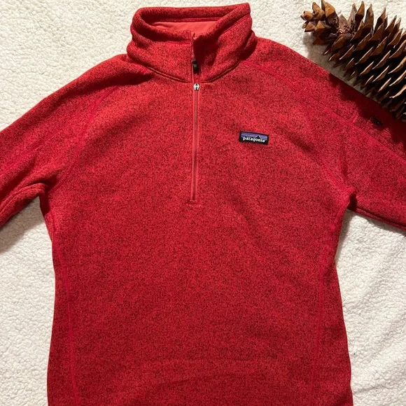 Patagonia 1/4 zip Better Sweater in Red - Picture 4 of 12